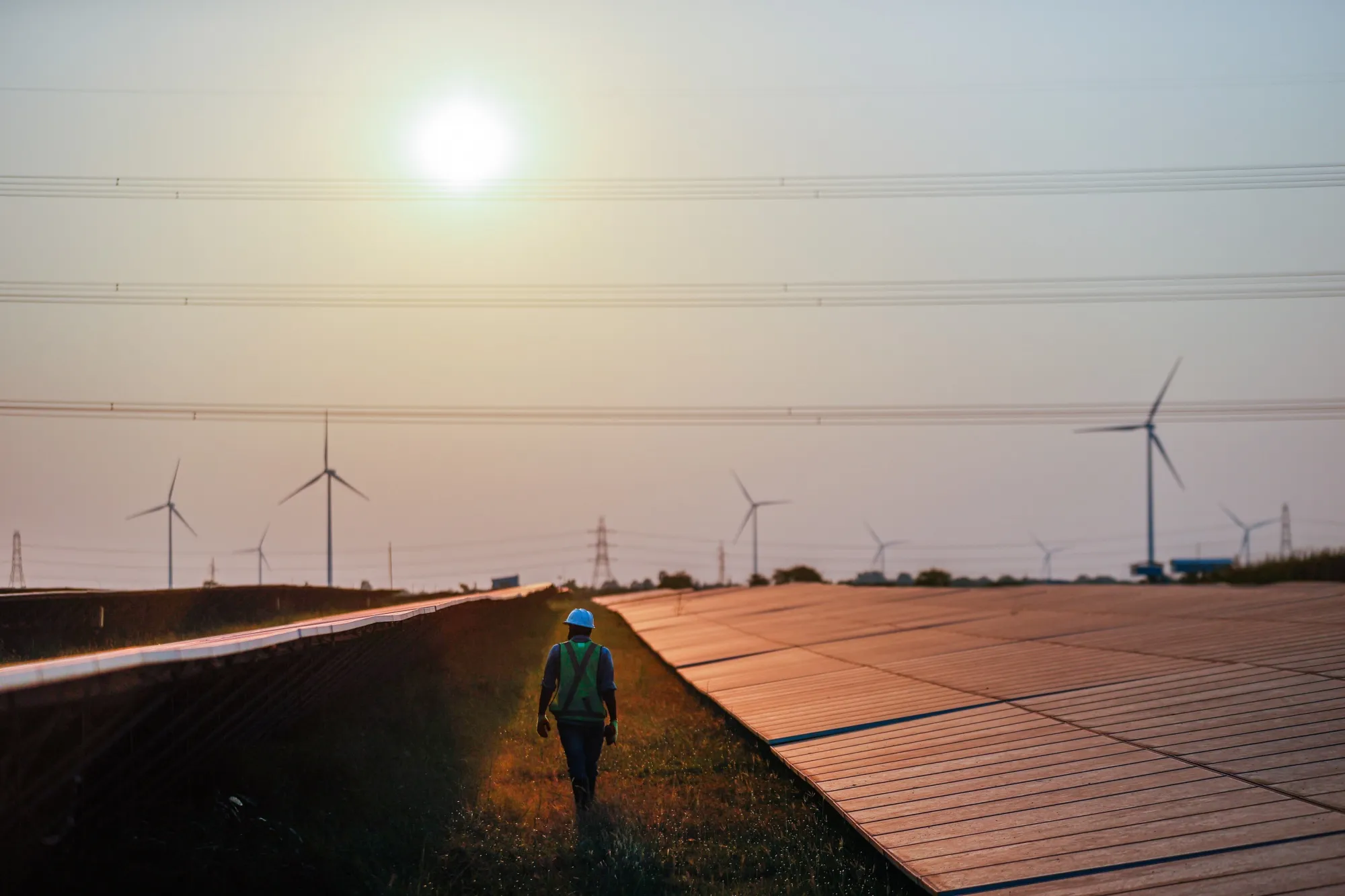 A solar power plant in Tuticorin, India.