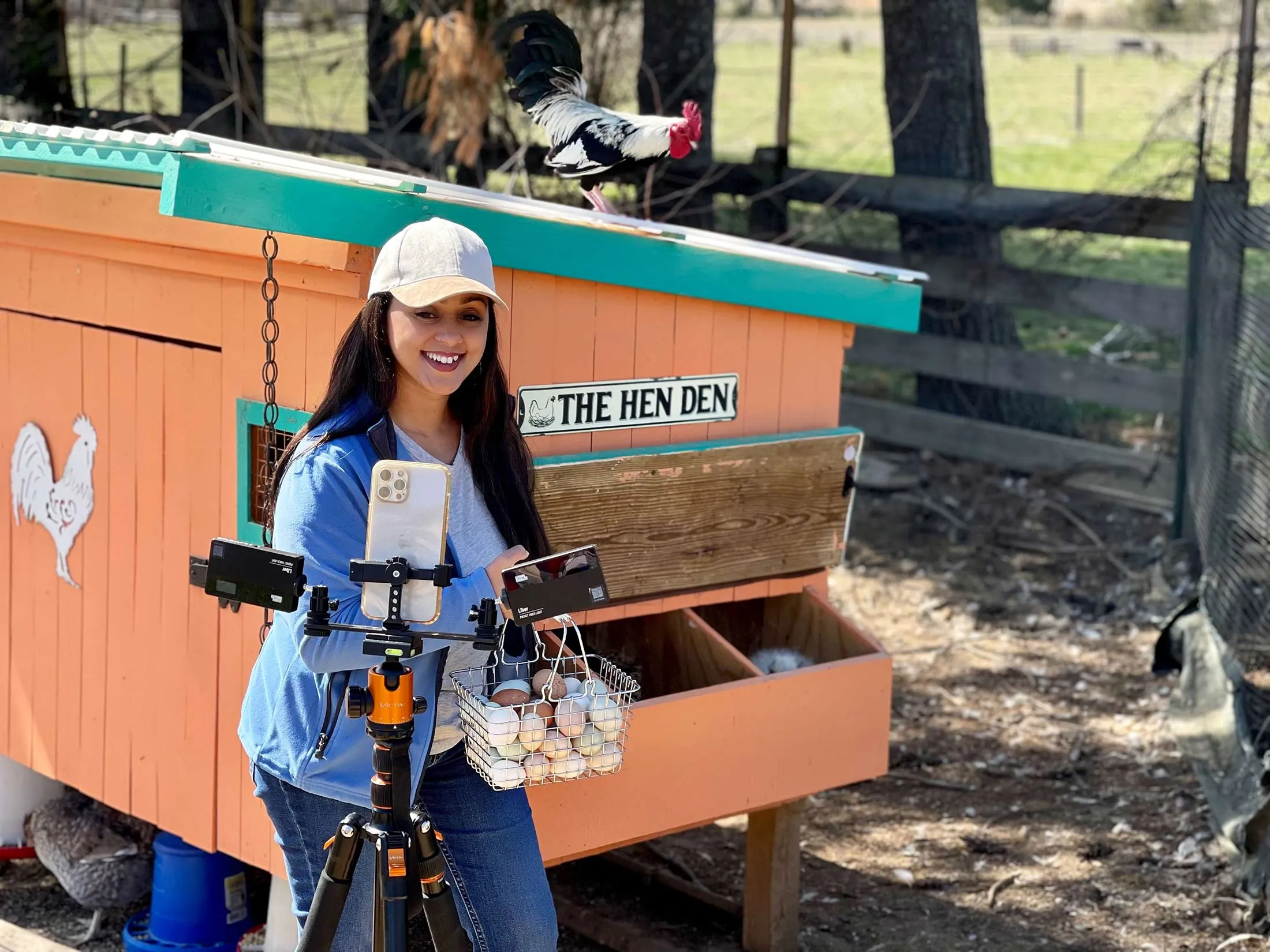 Saleem filming a video clip.