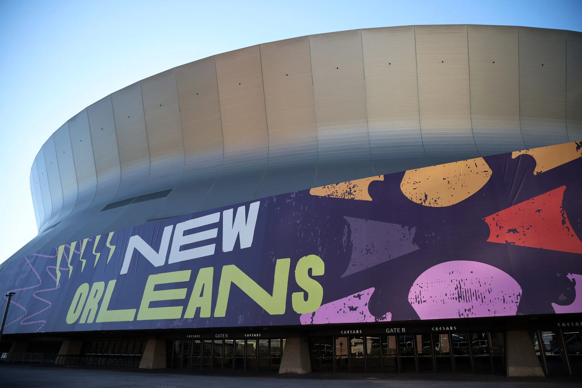 The Caesars Superdome ahead of Super Bowl LIX in New Orleans.