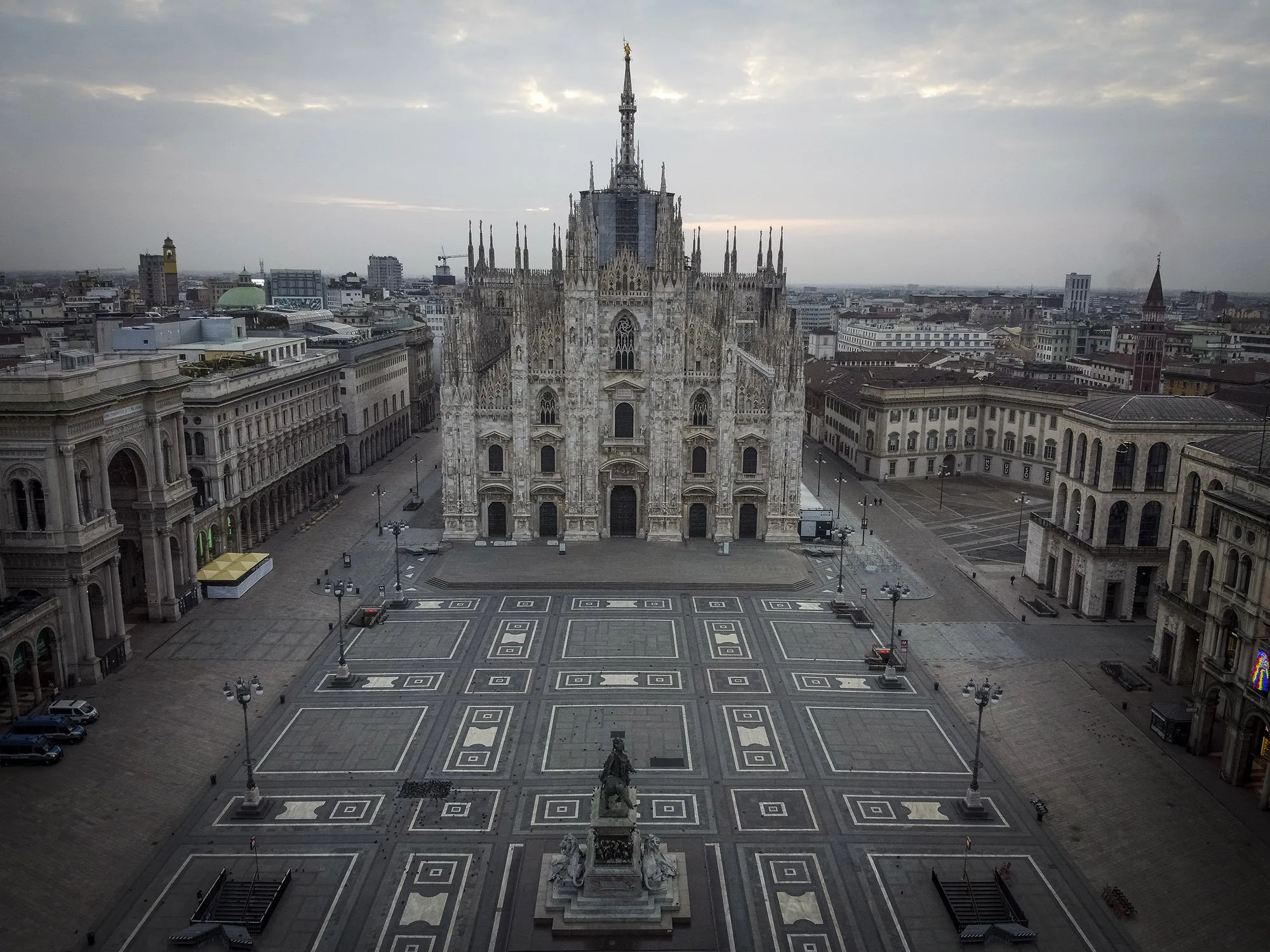 The piazza del Duomo on March 29.