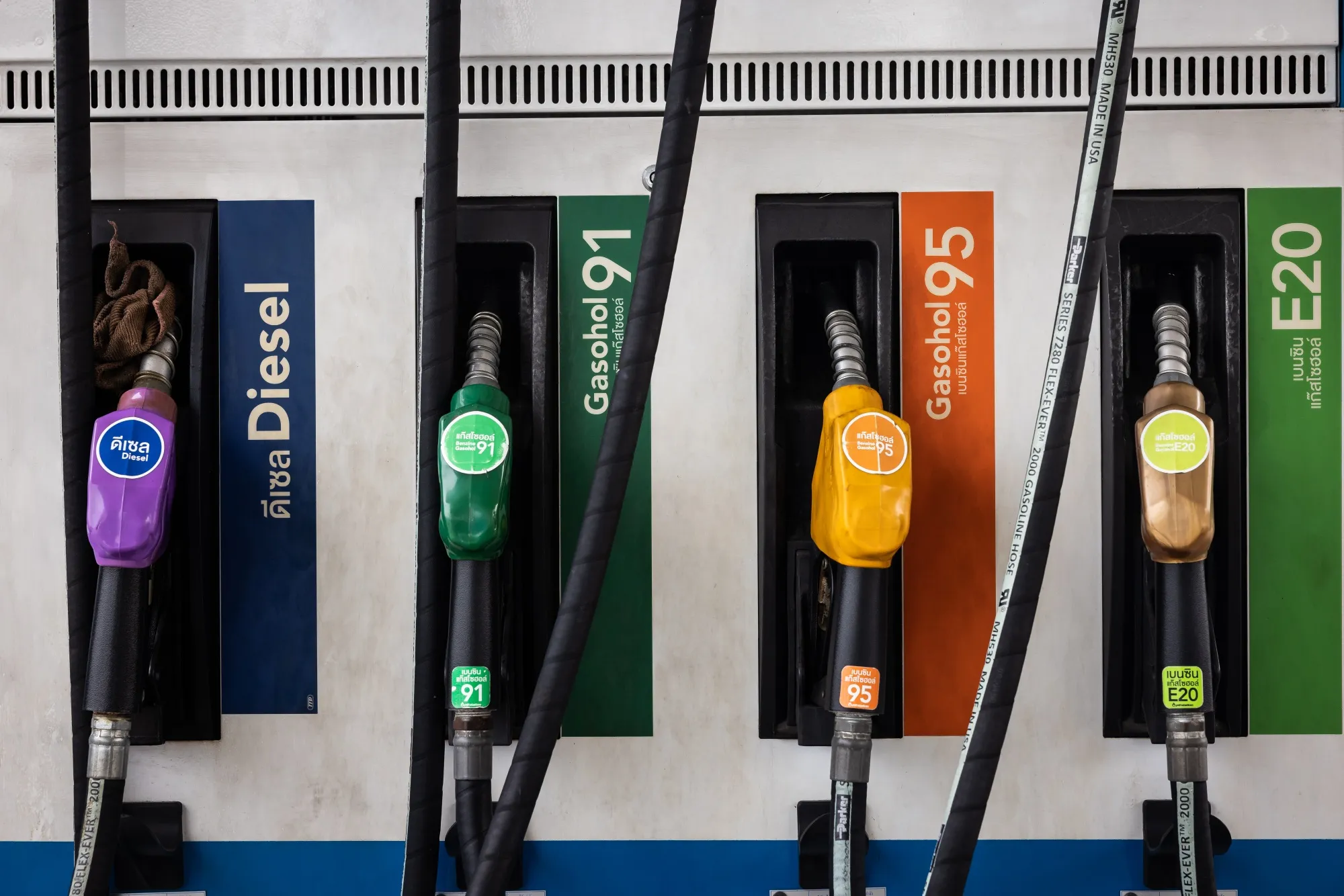 Fuel pumps in Bangkok.