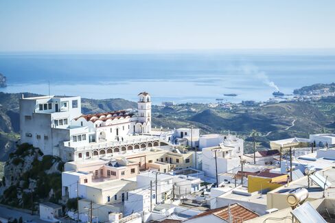 The village of Olympos on Karpathos.