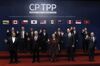 Official picture before signing the rebranded 11-nation Pacific trade pact in Santiago, on March 8, 2018.