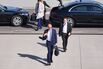 Friedrich Merz arrives to board his flight to to Paris and Warsaw, on May 7.