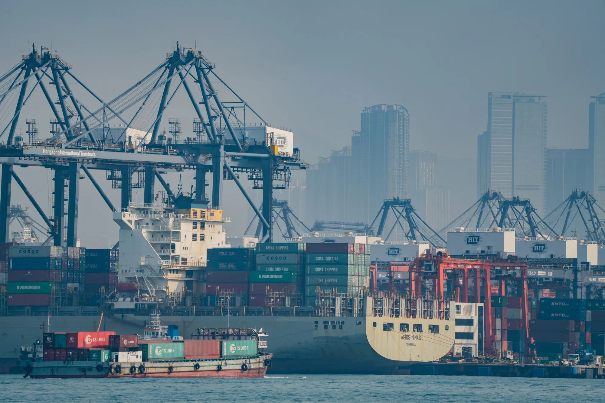 Views of HongKong International Terminal Ltd. Container Terminal As Hong Kong Port Falls to Lowest Position in at Least 40 Years