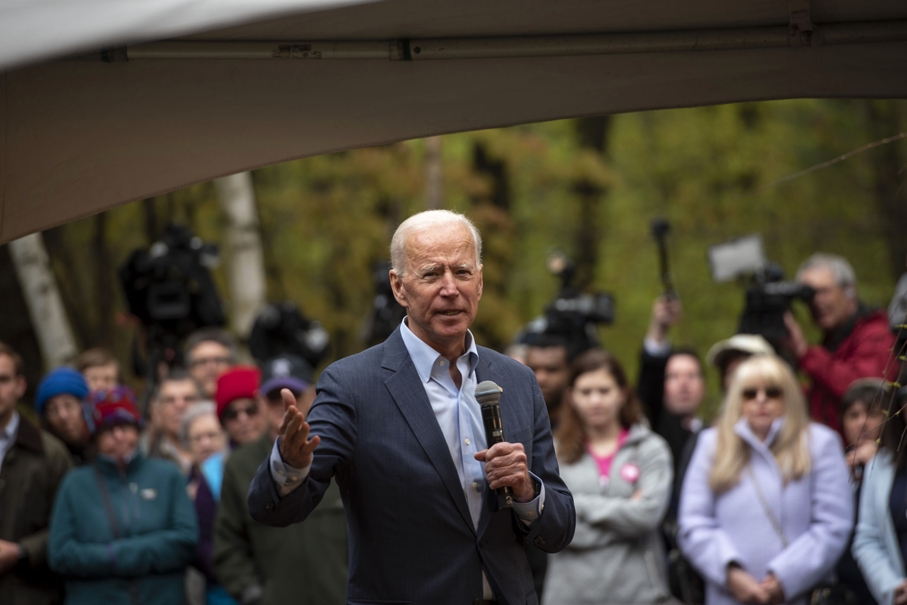 Joe Biden speaks&nbsp;during a campaign stop in Nashua, New Hampshire, U.S.
