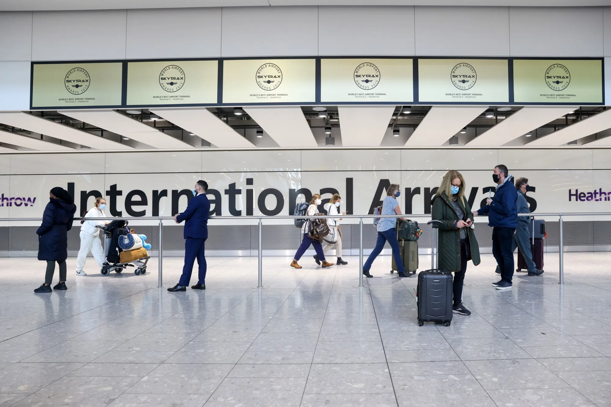 Operations At Heathrow Airport As U.S. Flights Reopen

