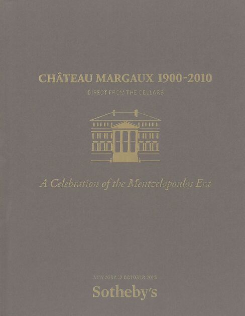 The catalog for the Château Margaux Sotheby's sale.