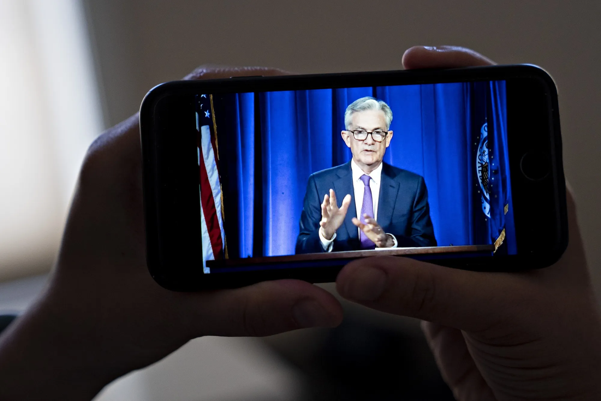 Fed Chair Powell Holds Video News Conference Following FOMC Rate Decision