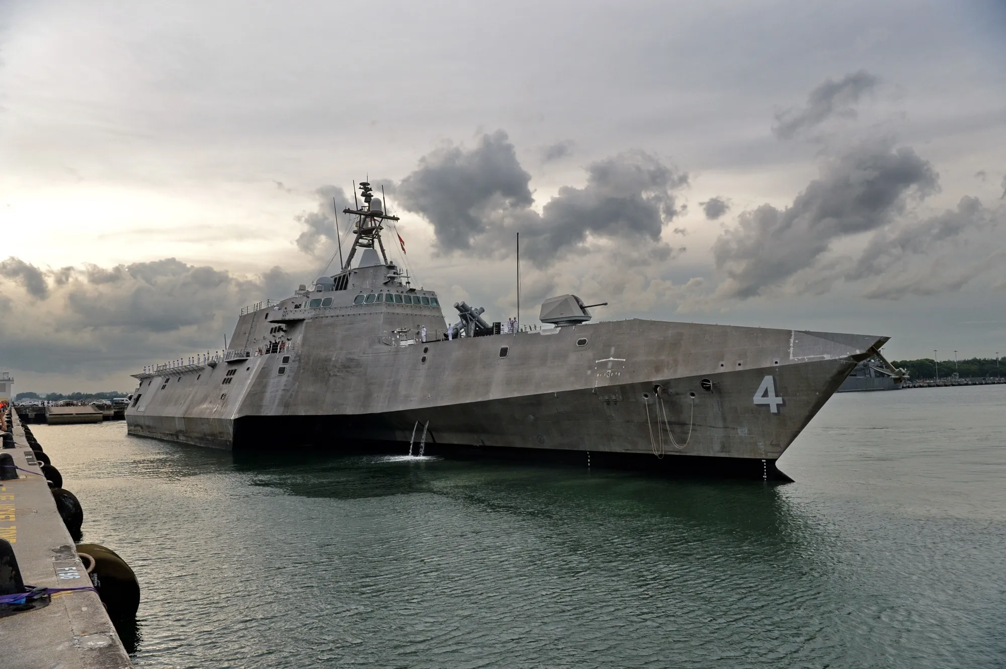 The USS Coronado at Changi Naval Base in Singapore on Oct. 16.
