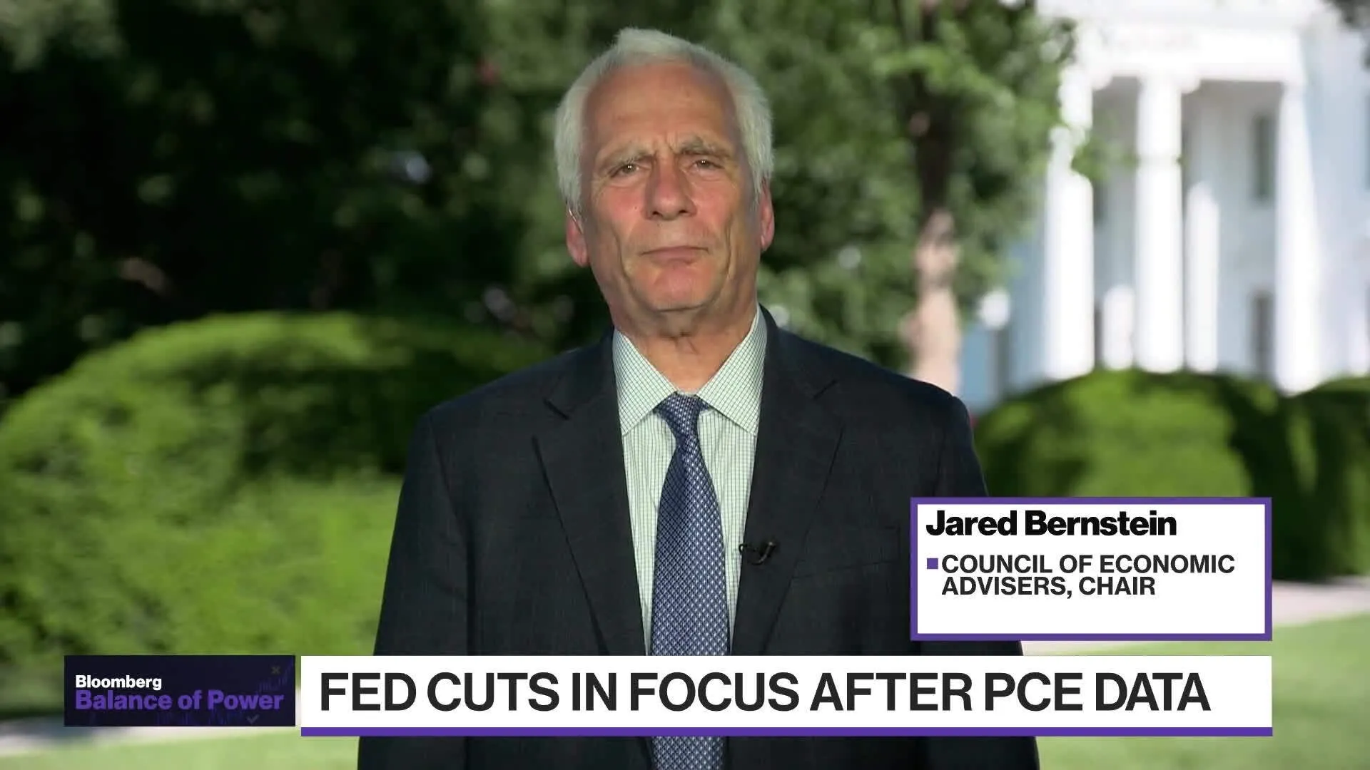 Watch White House's Jared Bernstein on PCE Data - Bloomberg