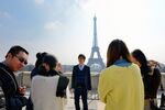 Chinese tourists in Paris