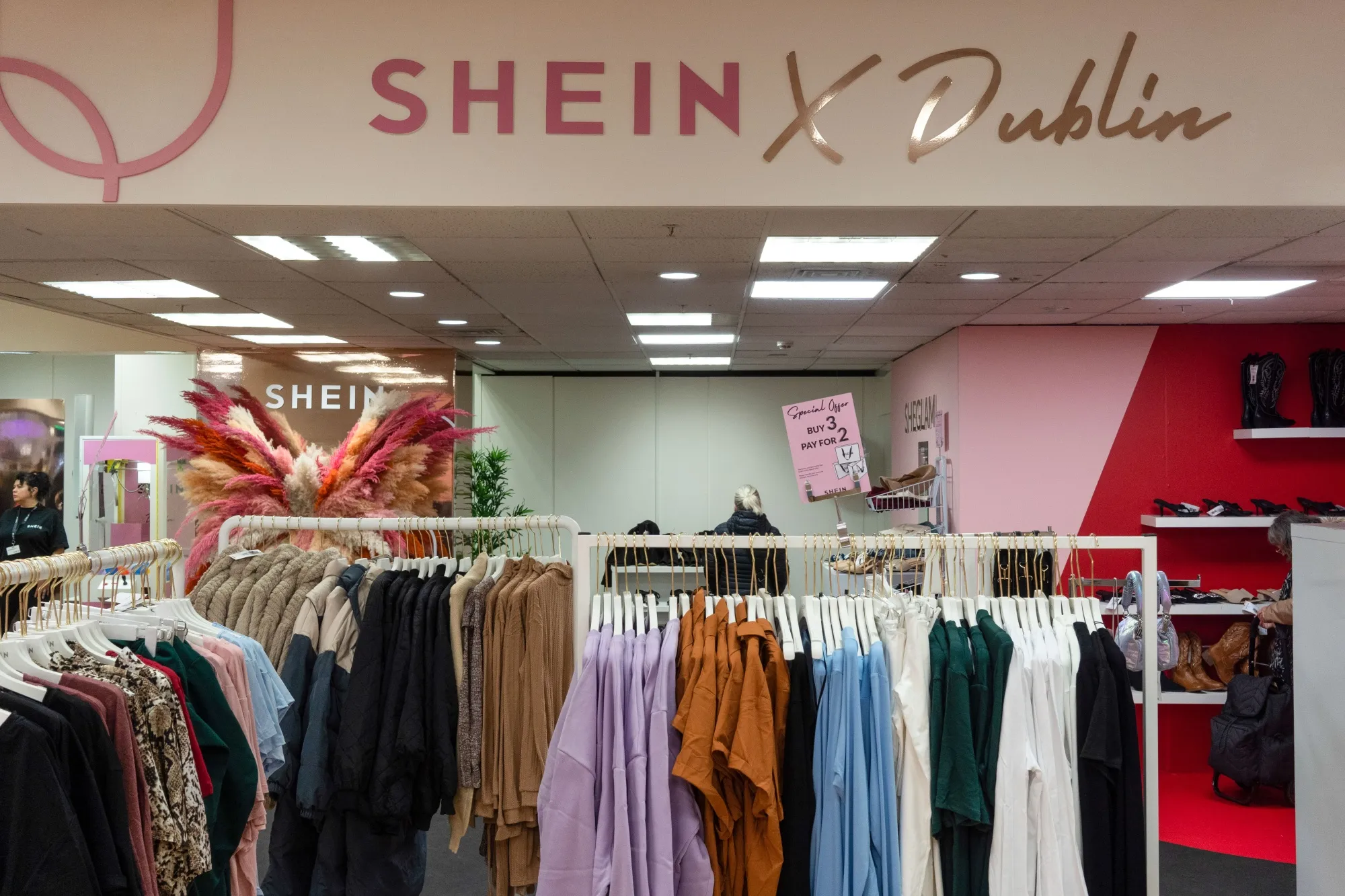 A Shein pop-up store in Dublin, Ireland.