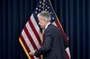 Jerome Powell, chairman of the U.S. Federal Reserve, exits after a news conference following a Federal Open Market Committee (FOMC) meeting in Washington, D.C., U.S..