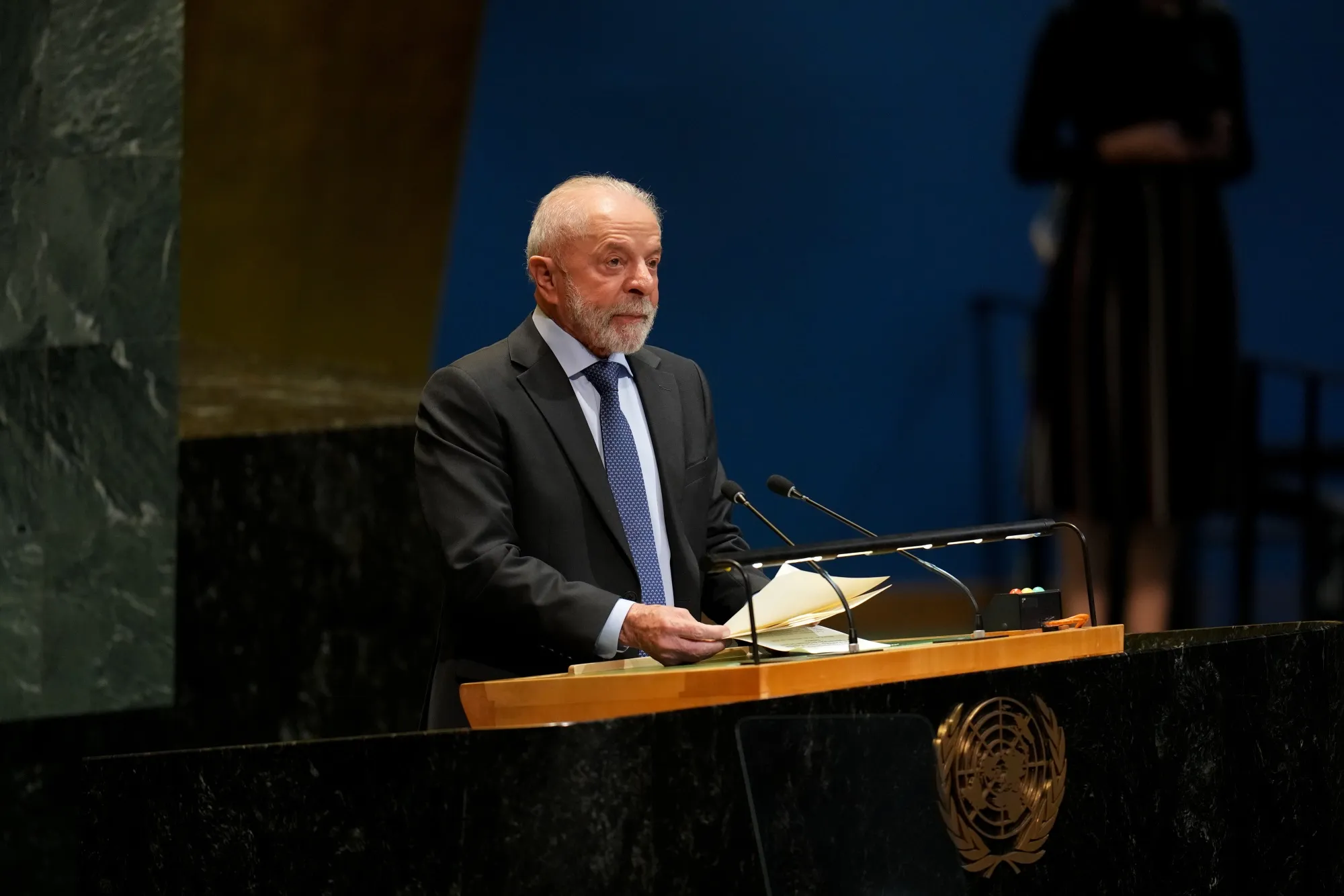 Luiz Inacio Lula da Silva&nbsp;in New York, on Sept. 22.