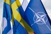 The Swedish and NATO flags.