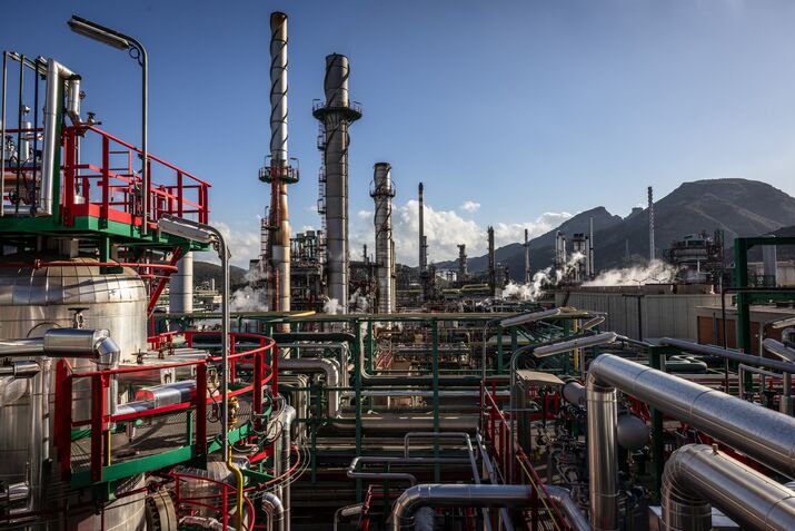 The Repsol refining complex in Spain. 