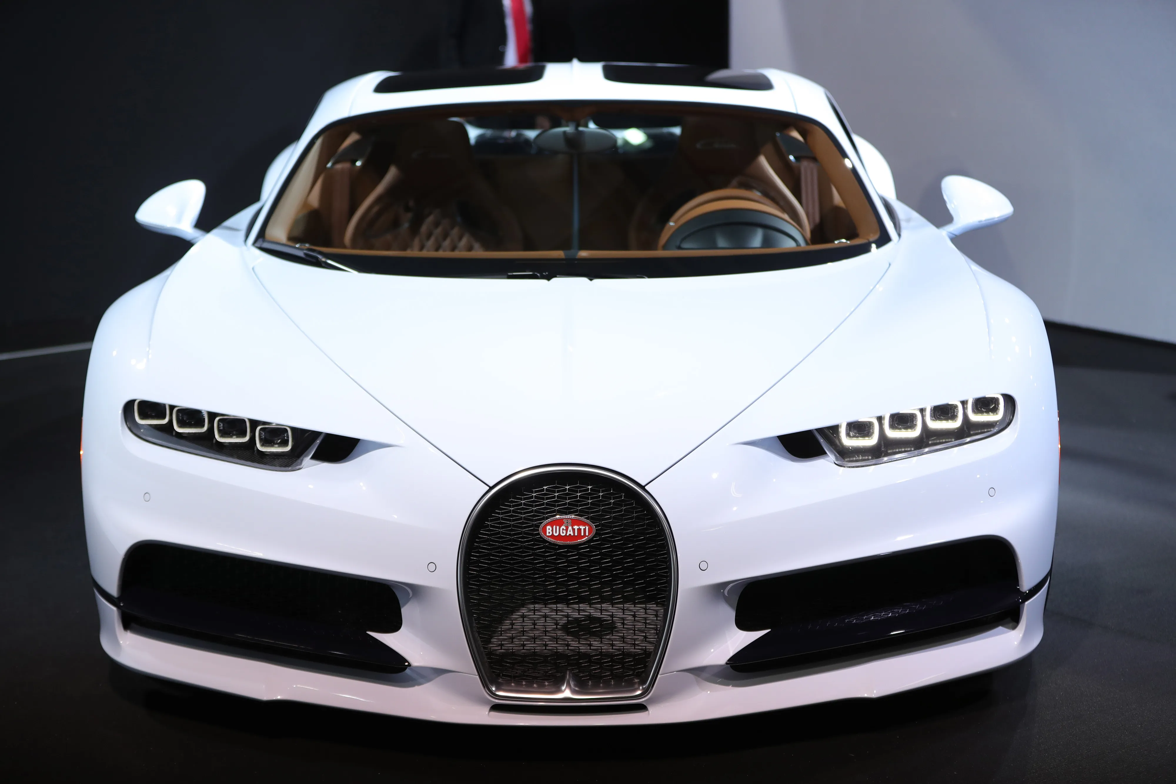 A Bugatti Chiron at the 2018 Paris motor show.