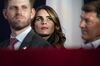 Hope Hicks, senior adviser to President Donald Trump, attends event at Mount Rushmore National Memorial in Keystone, South Dakota, U.S., on Friday, July 3, 2020. The early Independence Day celebration, which will feature a military flyover and the first fireworks in more than a decade, is expected to include about 7,500 ticketed guests who won't be required to wear masks or socially distance despite a spike in U.S. coronavirus cases.