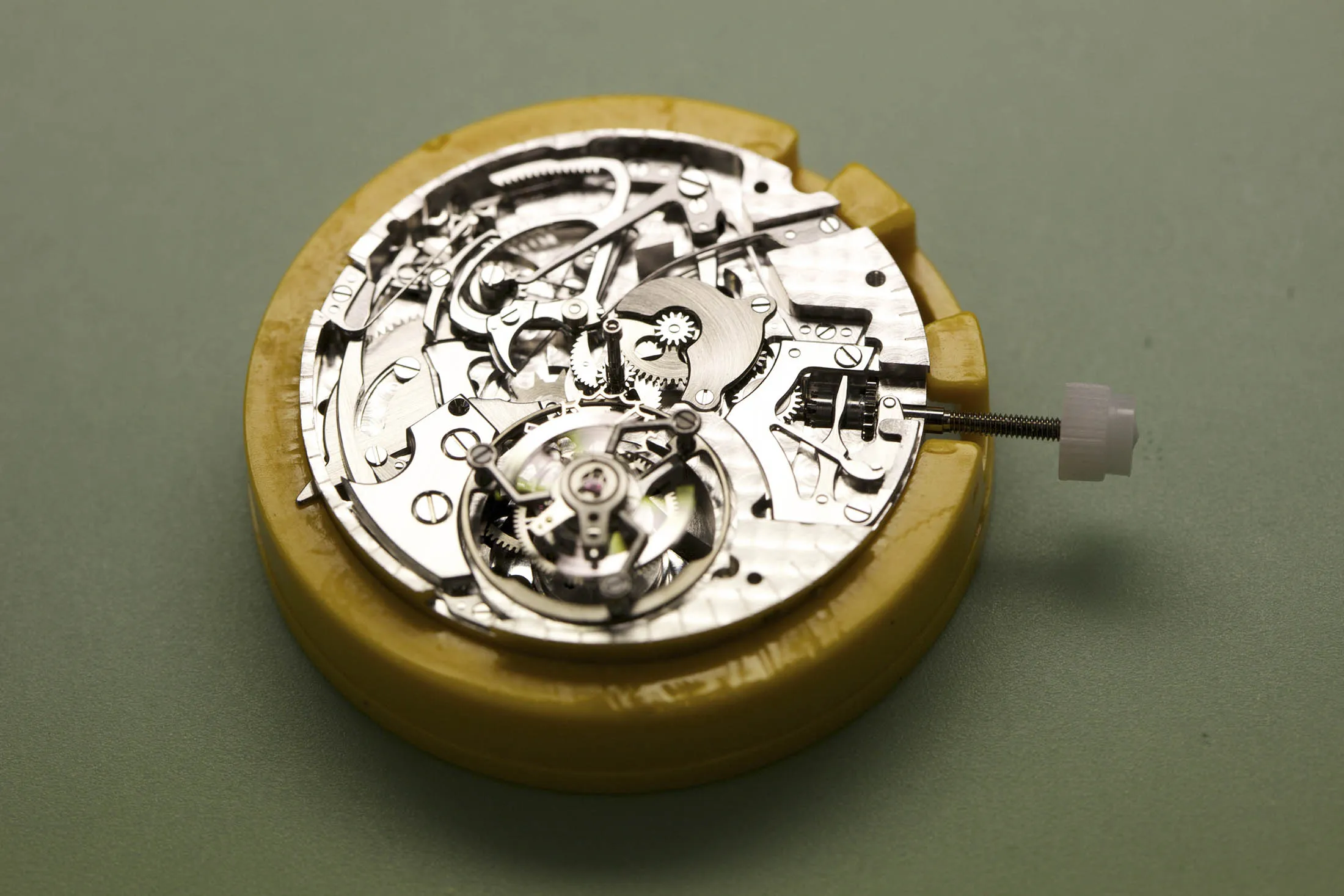 The bottom plate of a Hublot wristwatch. The Swiss watch industry is struggling as stock markets tumble worldwide and after the Paris terror attacks in November dented the number of wealthy Asian tourists purchasing expensive timepieces in Europe.
