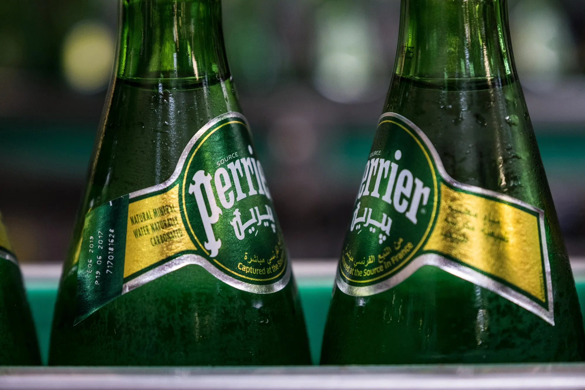 Perrier mineral water.
