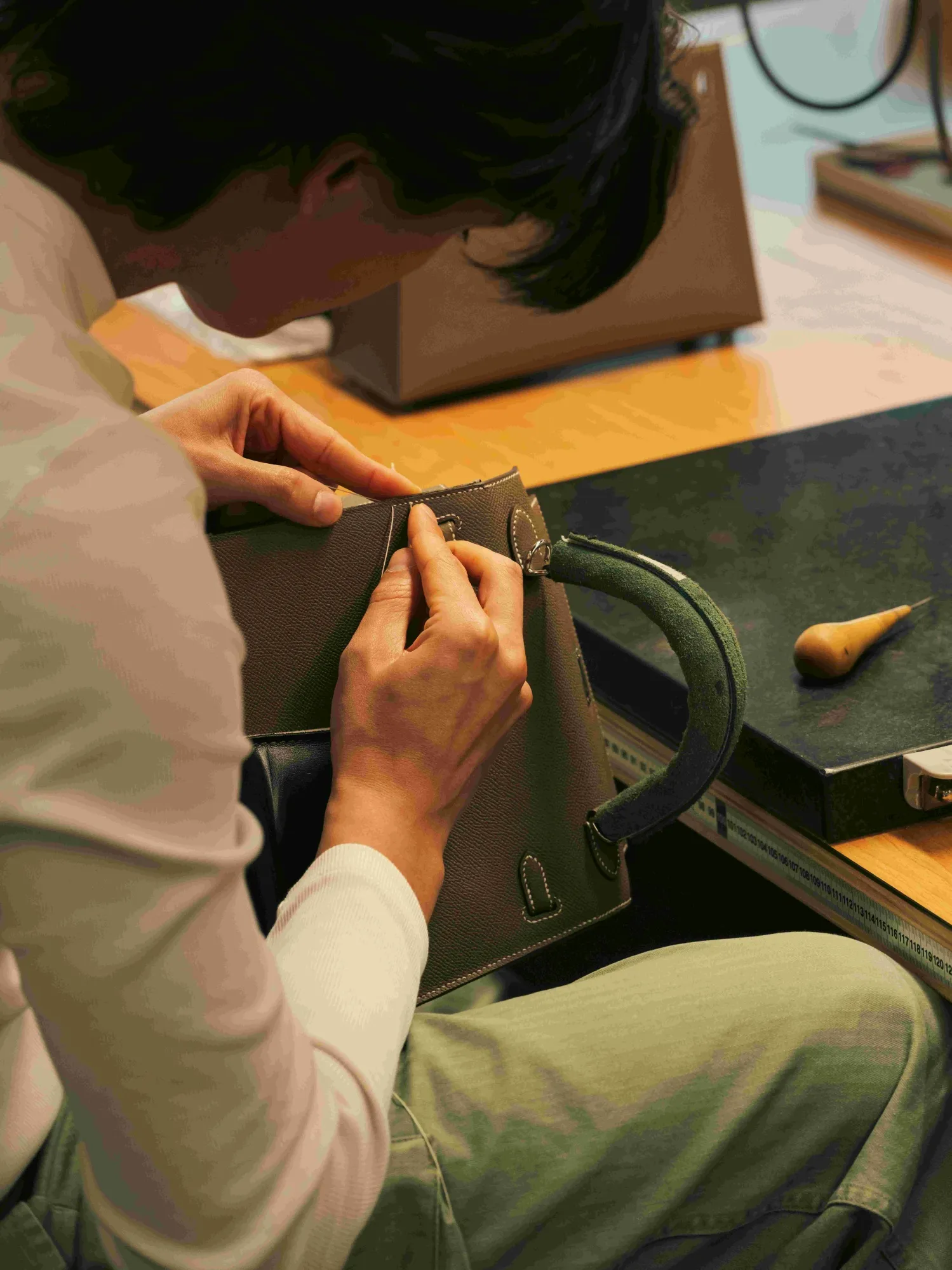 A worker at the plant.