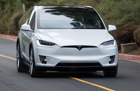 The Tesla Motors Inc. Model X sports utility vehicle.