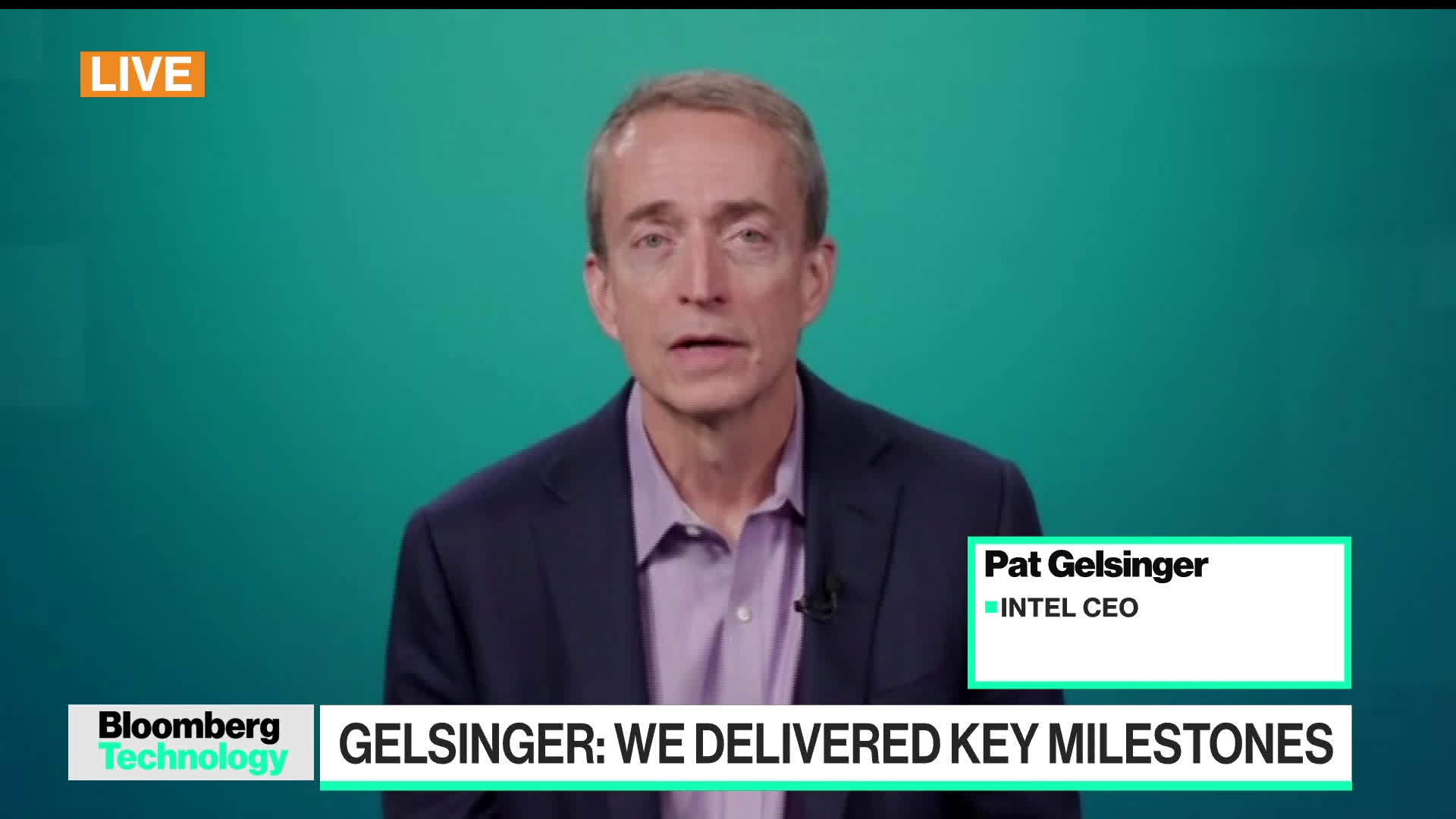 Watch Intel CEO Gelsinger: We're Clearly Coming Back - Bloomberg