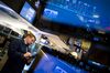 A trader works on the floor of the New York Stock Exchange (NYSE) in New York, U.S., on Monday, April 16, 2018. U.S. stocks rallied and Treasuries slid as geopolitical tensions eased and investors turned their attention to corporate results.