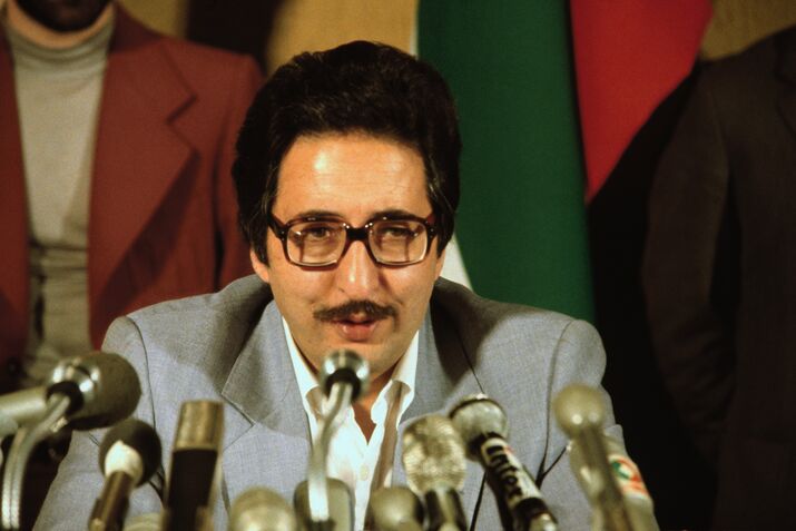 Abolhassan Bani-Sadr at News Conference
