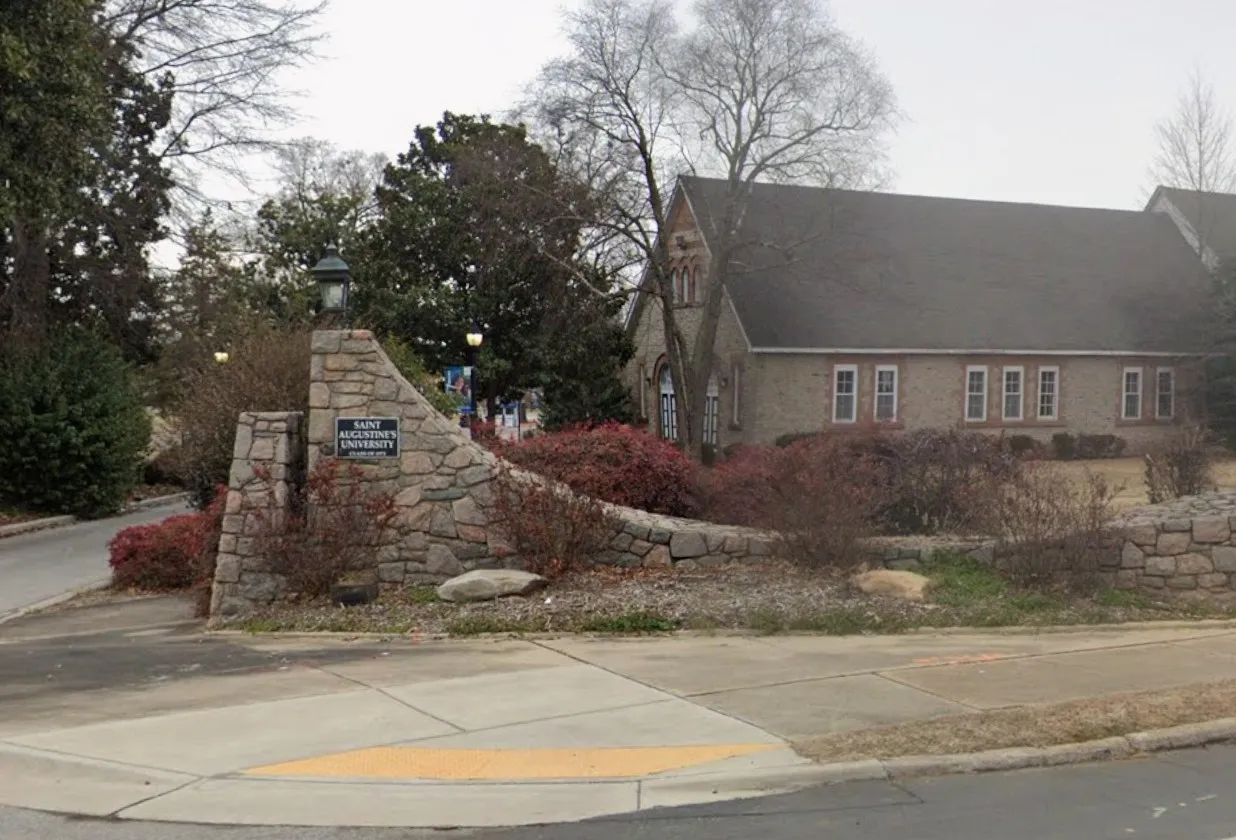 Saint Augustine’s University entrance in Raleigh, North Carolina.&nbsp;