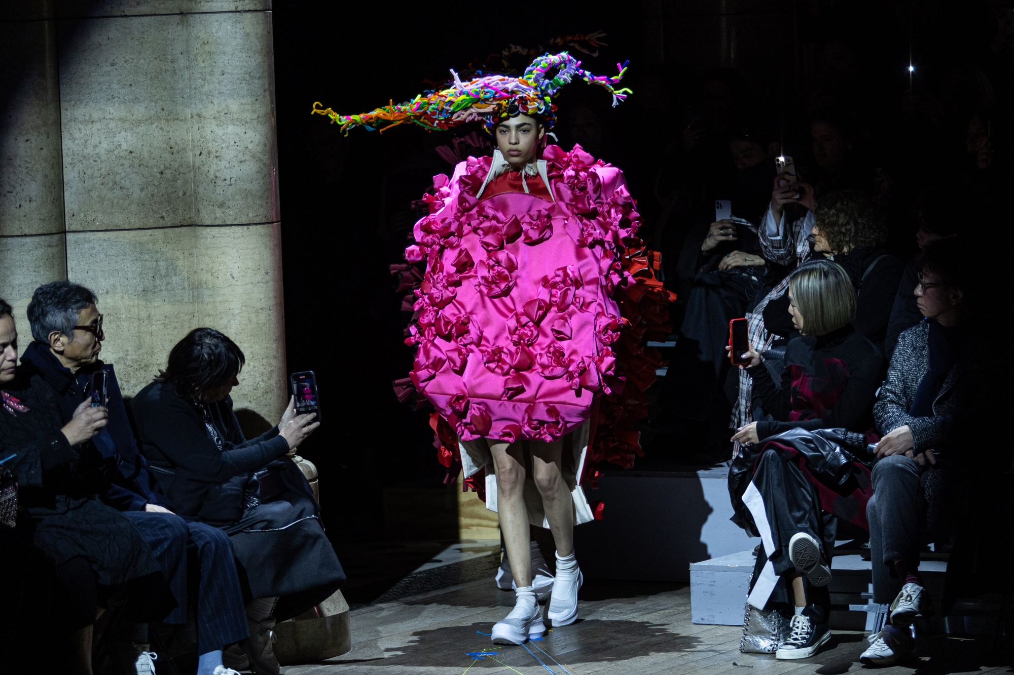PARIS, FRANCE - MARCH 04: A model walks the runway during the Comme des Garcons Ready to Wear Fall/Winter 2023-2024 fashion show as part of the Paris Fashion Week on March 4, 2023 in Paris, France. Photographer: Victor LOCHON/Gamma-Rapho/ Getty Images Photographer: Victor LOCHON/Gamma-Rapho/Getty Images