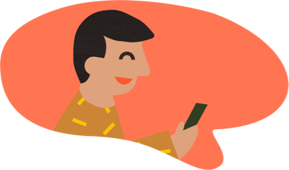 Man looking at phone